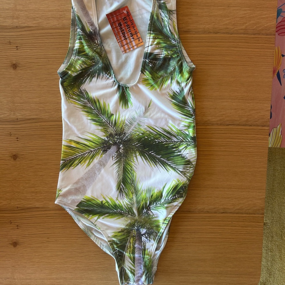 Palm Tree Print Swimsuit